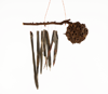 Obsidian Wind Chimes with seed pods
